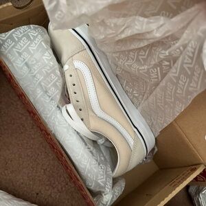 Vans Classic Beige and White Shoes